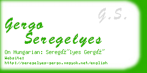 gergo seregelyes business card